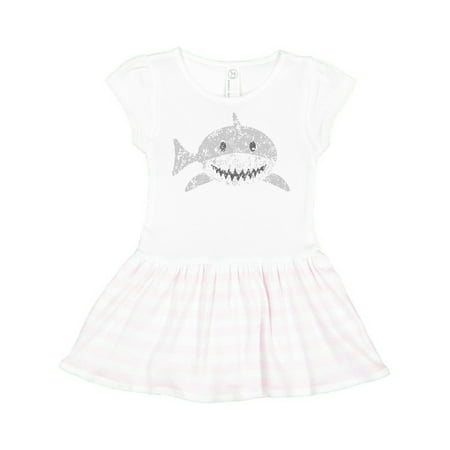 

Inktastic Cute Distressed Gray Shark Gift Toddler Girl Dress