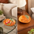 thumbnail image 6 of Condiment Server,Ceramic Pumpkin Shaped with Embossed Leaf Fall Decor Dipping Bowl for Kitchen Diningroom Party, 6 of 7