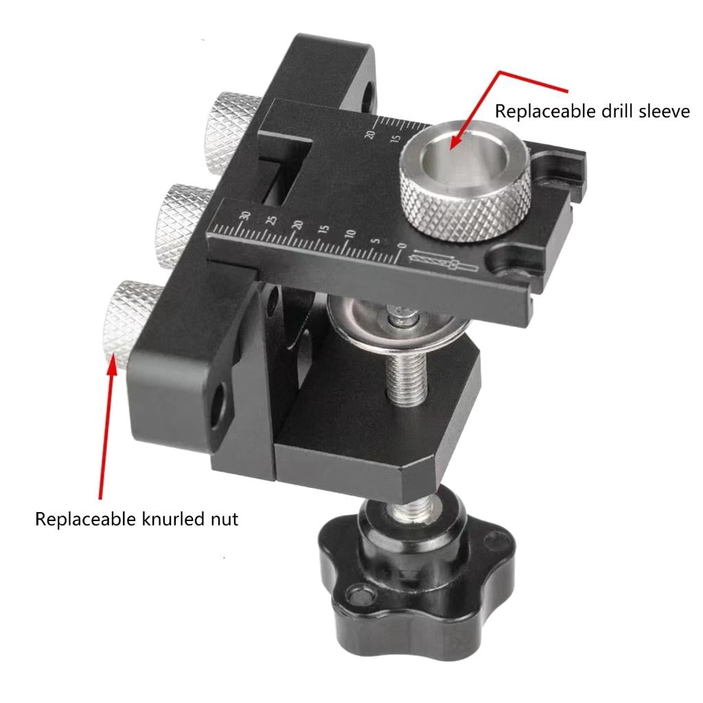 CEORPER Doweling Jig, 3 in 1 Drilling Guide for Woodworking Pocket Hole Jig Kits for Nut