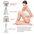 thumbnail image 2 of 4 in 1 Electric Epilator Multifunction Hair Trimmer Kit for Facial Leg Eyebrow Rechargeable Women Hair Remover Shaver (Rose Gold), 2 of 6