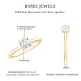 thumbnail image 5 of Rosec Jewels Certified Moissanite Promise Ring for Women - 6 mm Round Moissanite Solitaire Ring (D-VS1 Quality) - Ready to Gift, 18K Yellow Gold, US 12.50, 5 of 8