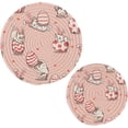 thumbnail image 7 of SKYSONIC 2Pcs Funny Bunny Cat Pot Holders Trivets, Easter Cartoon Cotton Thread Weave Trivet Heat Resistant Mats Pot Teapot Protection Table Decorative, 7 of 7