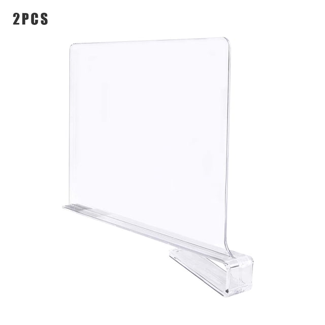 Divisor de armario de acrílico, partición de armario, estante de almacenamiento de ropa transparente para ahorrar espacio, 2 piezas Monstrate EL000801-02