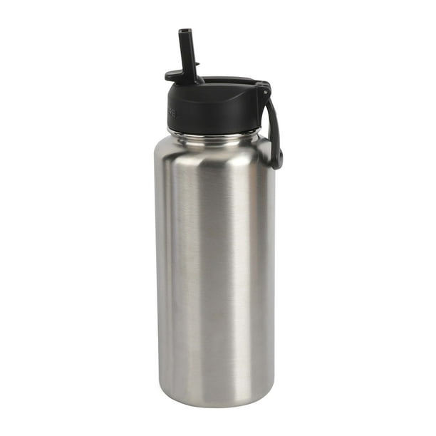 Ozark Trail 32 fl oz Silver Insulated Stainless Steel Wide Mouth Water