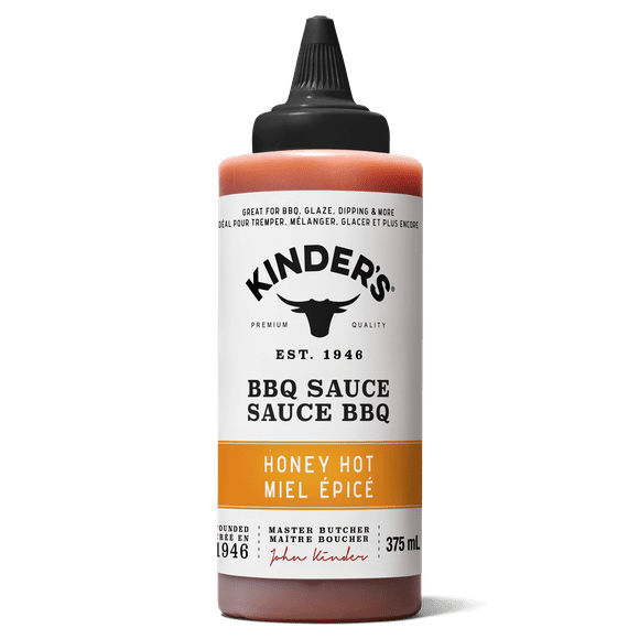 Kinder's Honey Hot BBQ Sauce 375ml, Kinder's BBQ Honey Hot