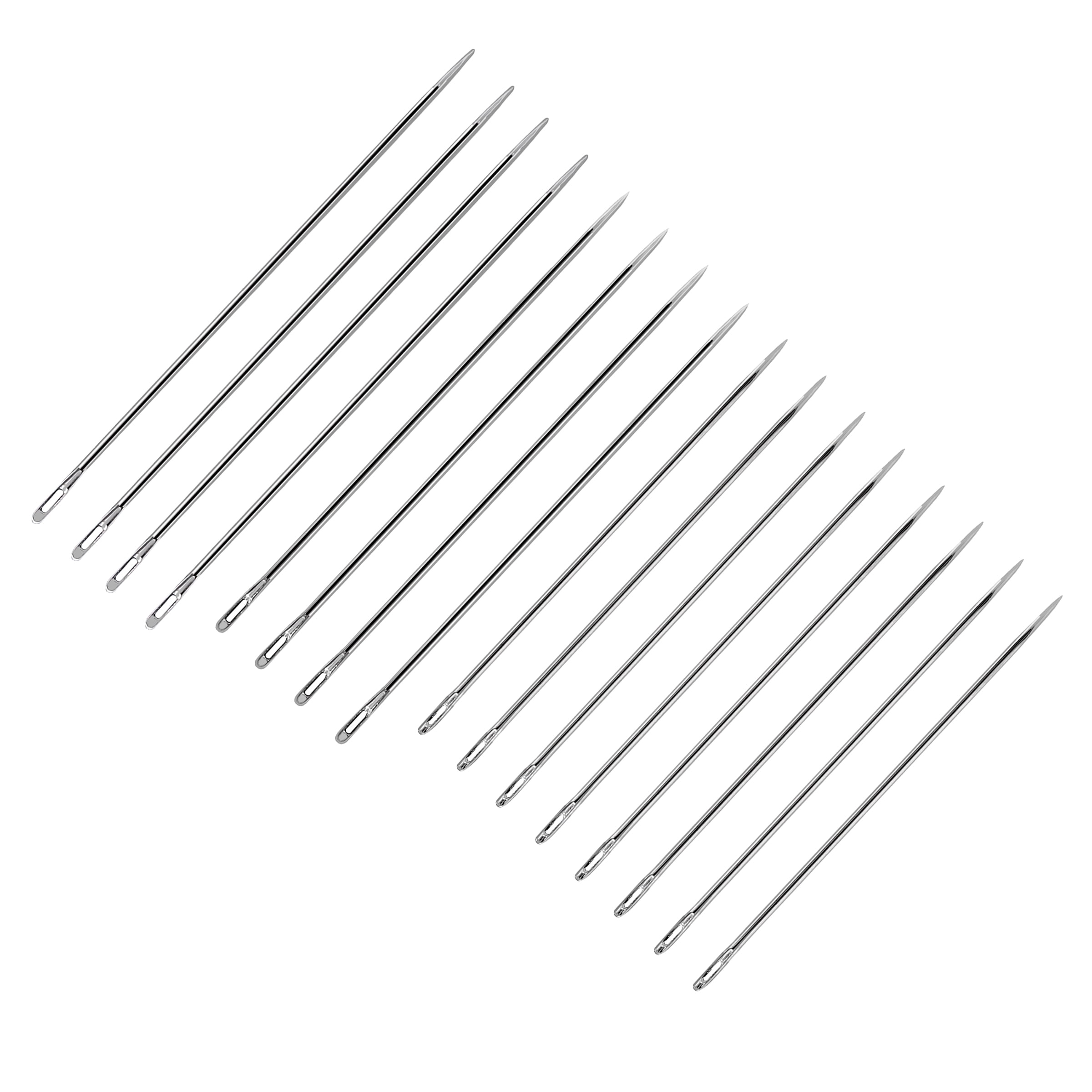 (4 pack) SINGER Sharps Steel Hand-Sewing Needles, Sizes 1/5, 16 Pieces