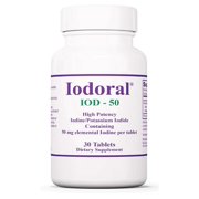 Optimox Iodoral 50 mg Supplement - Potassium Iodide Tablets, High Potency Iodine Tablets, Iodine Supplements for Thyroid Support, Daily Vitamins and Minerals, Lugol's Iodine Solution - 30 Count.