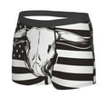 thumbnail image 2 of Kll Bull Skull On The Us Flag Men'S Cotton Boxer Briefs Underwear-Medium, 2 of 9