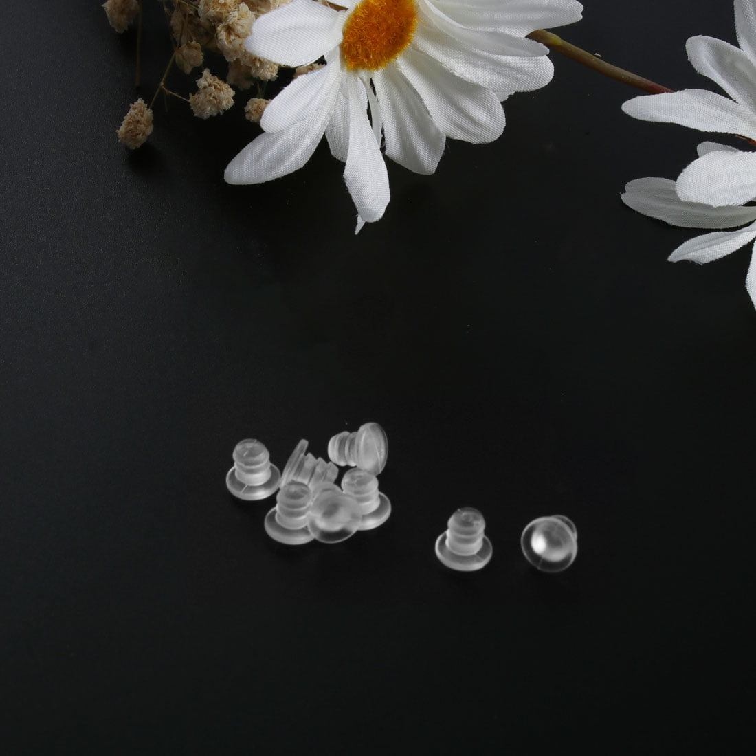 Furniture Parts Patio Outdoor Furniture Glass Top Embedded 32pcs 7mm White Stem Bumpers Glide Home Garden