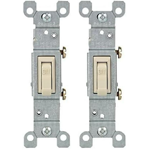Switch Leviton 1451-2IM, 15 A, 120 V, unipolar, AC Quiet, paquete de 20