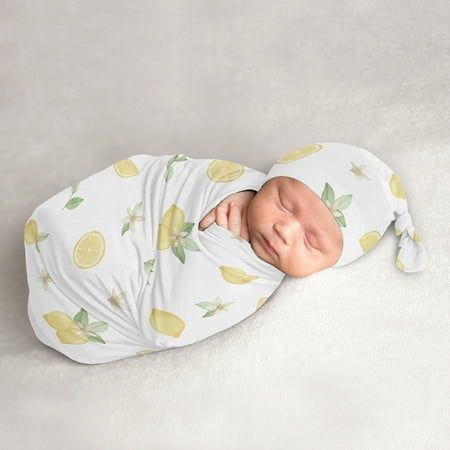 UPC: 0846480088431 | Lemon Baby Cocoon and Beanie Hat Sleep Sack Set by Sweet Jojo Designs