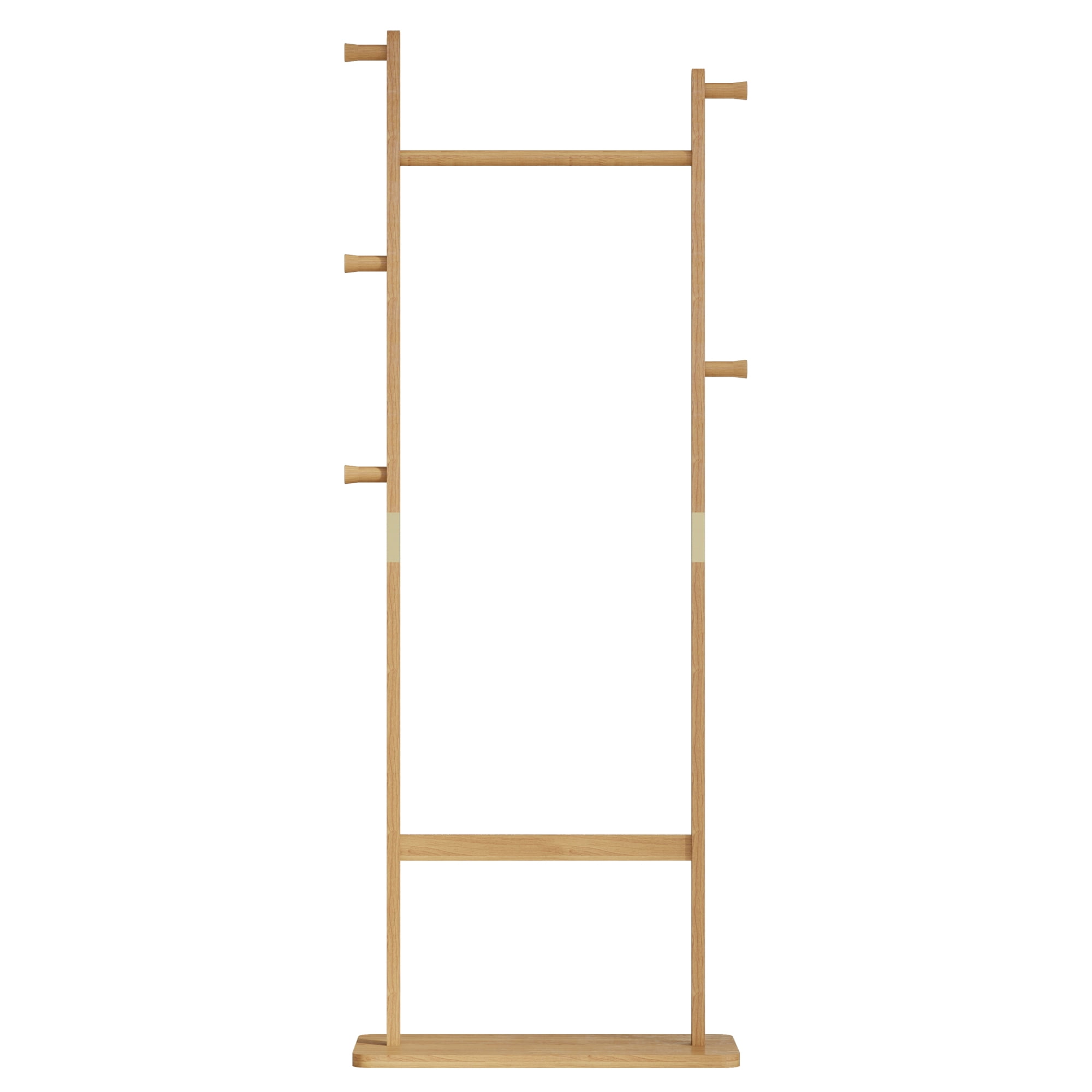 Leumius Coat Racks, 23.6* 11*71 in Solid Wood Hanger, Solid Environmental Protection Easy to Assemble for Bedroom Entrance Living Room (Natural)