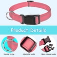 thumbnail image 4 of Minzimin 2pcs Reflective Nylon Dog Collars 2pcs,with Quick Release Buckle,Adjustable Safety Nylon Collars for Small Medium Large Dogs, 4 of 6