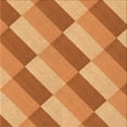 thumbnail image 1 of Ahgly Company Indoor Square Patterned Cantaloupe Orange Area Rugs, 7' Square, 1 of 6