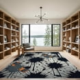 thumbnail image 2 of ODIKA 4'x6' Machine Washable Non-Slip Area Rug, Abstract Black High Traffic Rug, White, 1009507, 2 of 7