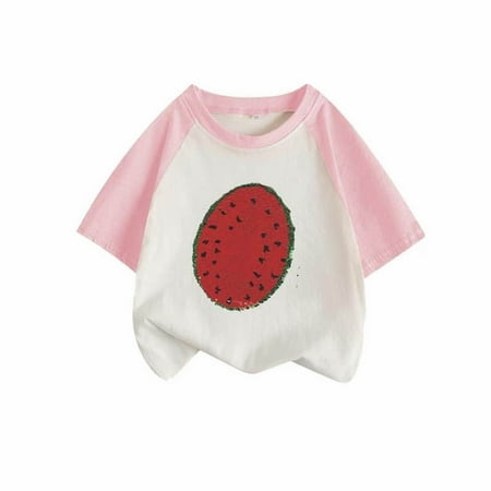 

Zlekejiko Toddler Kids Baby Boys Girls Gifts For Children Changing Flip Sequins T Shirt Watermelon Tops Short Sleeve Summer Clothes 2t Girls Undershirts Toddler Girls Tops 5t