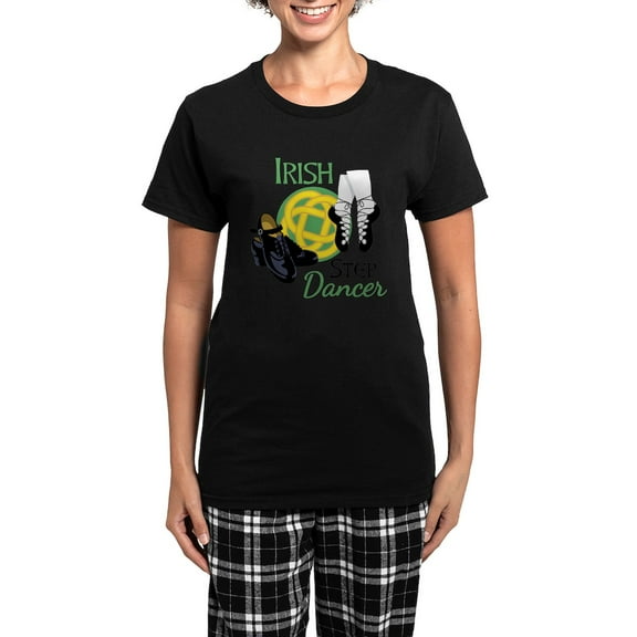 CafePress - IRISH STEP Dancer Pajamas - Women's Short Sleeve Print T-Shirt and Pants Dark Cotton Pajama Set