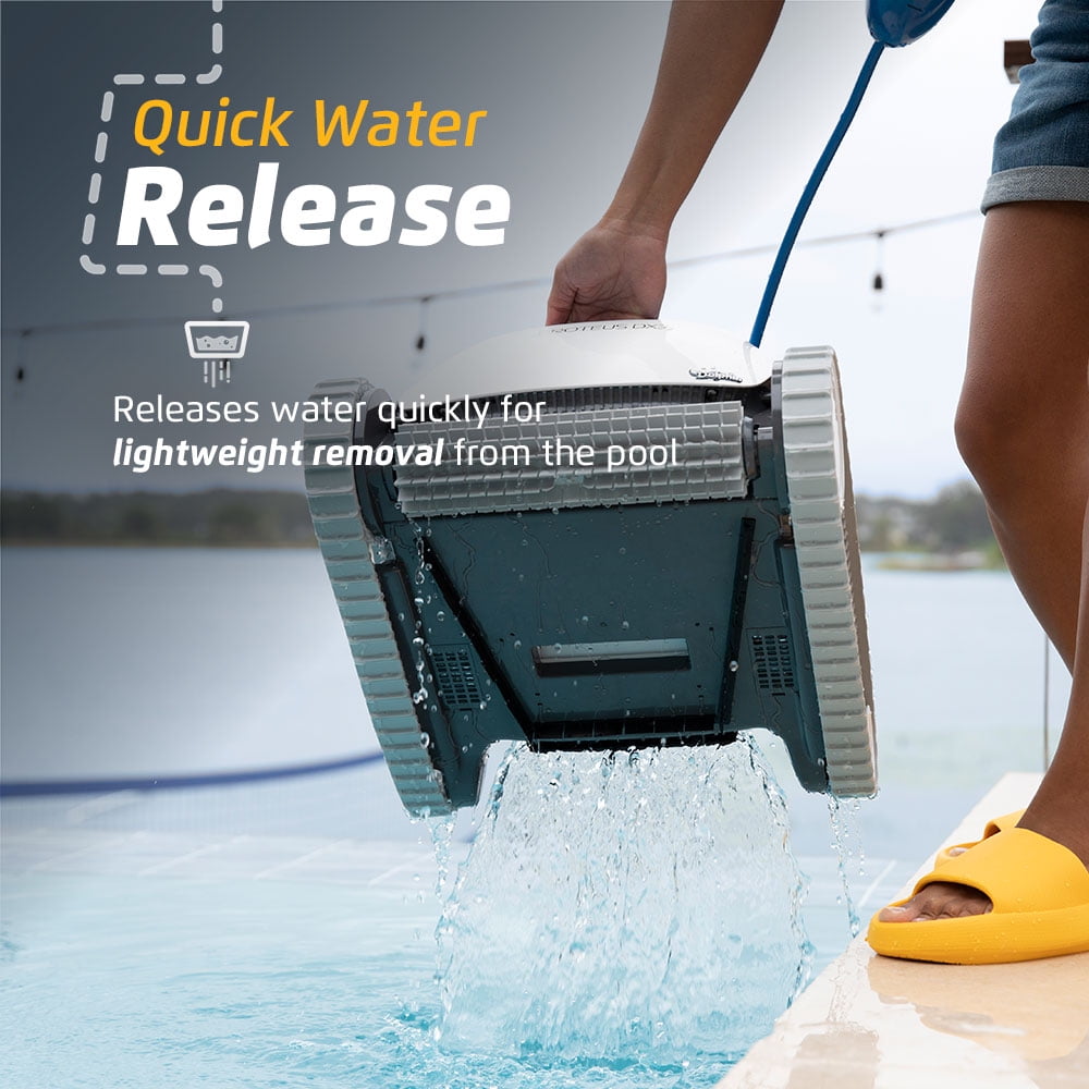 Restored Dolphin Proteus DX3 Automatic Robotic Pool Vacuum Cleaner, Wall Climbing, Active Scrubber Brush, Ideal for In-ground Pools up to 33 FT in Length (Refurbished)