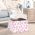 thumbnail image 3 of Yayeee Collapsible Cube Storage Bin with Lid Fabric Closet Decorative Basket with Handles, Pink Popsicle Pattern, 3 of 7