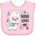 thumbnail image 3 of Inktastic Nana Loves Me- Cute and Happy Llama Boys or Girls Baby Bib, 3 of 4