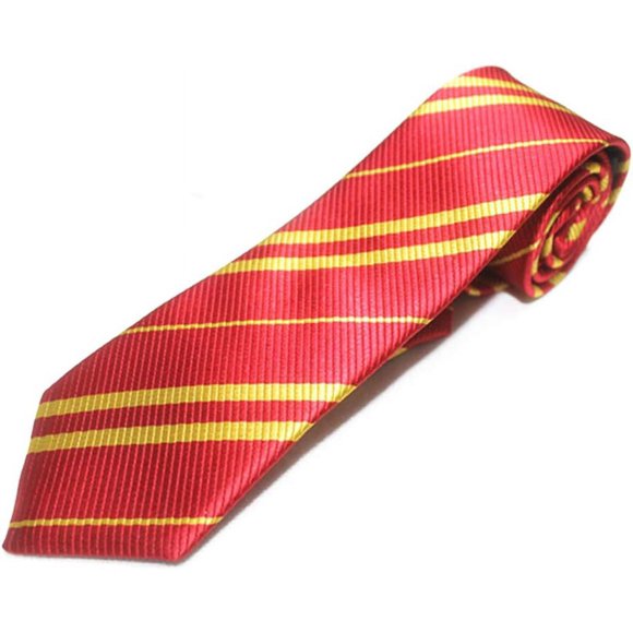 LAICAIW Wizard School Cosplay Ties Boy Gryffindor Pinstripe Shirt Necktie for Harry Potter Tie Costume Neck Tie Accessory