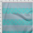 thumbnail image 3 of oneOone Polyester Lycra Fabric Stripe & Cat Face Animal Print Sewing Fabric BTY 56 Inch Wide, 3 of 4