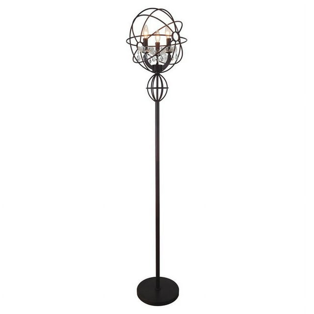 CWI Lighting Lampe de Sol Campechia 3 Lumières avec Finition Marron