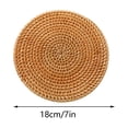 thumbnail image 3 of SHAGUOZHOU Pottery Charger Plates Small Kitchen Table Set for 4 Natural Hand Woven And Rattan Circular Straw Suitable For Tea Cup Rattan Cup Bottom Plate And Tableware Insulation Heat Pad Home, 3 of 7