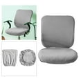 thumbnail image 3 of Langgg Computer Chair Cover Swivel Chair Cover for Rotating Chair Gray, 3 of 8