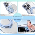 thumbnail image 4 of Compatible with Samsung A14 5G Case with Magnetic Stand Clear,Phone for Galaxy A14 5G Case Silicone Transparent Support Wireless Charging Shockproof Luxury Protective Cover (Blue), 4 of 14