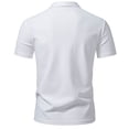 thumbnail image 6 of Kakii Men's Elastic Lightweight Polo Shirt Summer Zipper Pullover Short Sleeve Top, 6 of 9
