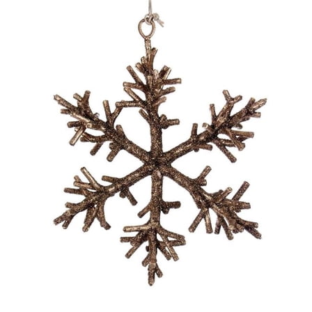 Vickerman RV230476 6.5 in. Chocolate Twig Snowflake Ornament - 6 per Bag