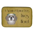 thumbnail image 1 of Caroline's Treasures - Alfombrilla para secar platos, color gris plateado, Shih Tzu, perro mimado, vive aquí, 14 x 21 Caroline's Treasures BB1498DDM, 1 of 1