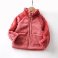 thumbnail image 2 of Coerni Girl and Toddlers' Sherpa Fleece Full-Zip Jacket Thicken Warm Coat Kids Puffer Sweatshirt Winter Outwear Comfort Cardigan, 2 of 9