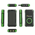 thumbnail image 6 of 49880mAh Solar Power Bank, Portable Solar Charger with Dual USB  LED Flashlight, Waterproof External Battery for Camping, Travel  All Electronic Devices, 6 of 10