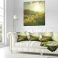 thumbnail image 3 of Designart 18" x 18" Yellow Polyester Throw Pillow, 3 of 5