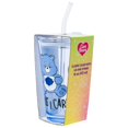 thumbnail image 3 of Silver Buffalo Care Bears Grumpy Bear Like I Care Vaso De Pinta Con Tapa Y Pajita De Cristal, 16 Onzas, 3 of 5