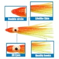 thumbnail image 3 of Rawiri Glow - Señuelos de pesca con falda de calamar y pulpo de plástico suave, juego de señuelos de pesca suaves para lubina, salmón y trucha, 3 of 6