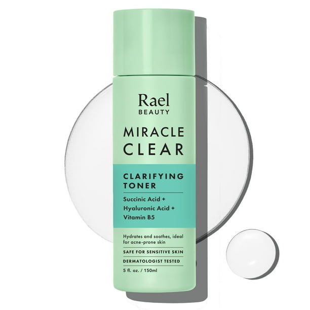 Tónico Rael Miracle Clear, ácido succínico reductor de poros, 150 ml