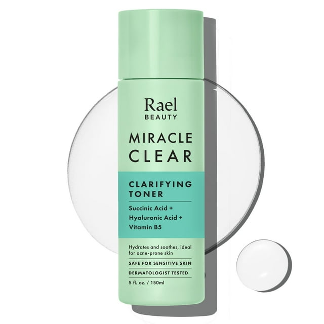 Tónico Rael Miracle Clear, ácido succínico reductor de poros, 150 ml