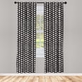thumbnail image 4 of Ambesonne Modern Window Curtains, Abstract Round Brush Petals, Each 28" W x 95" L, Dark Grey and Ivory, 4 of 4