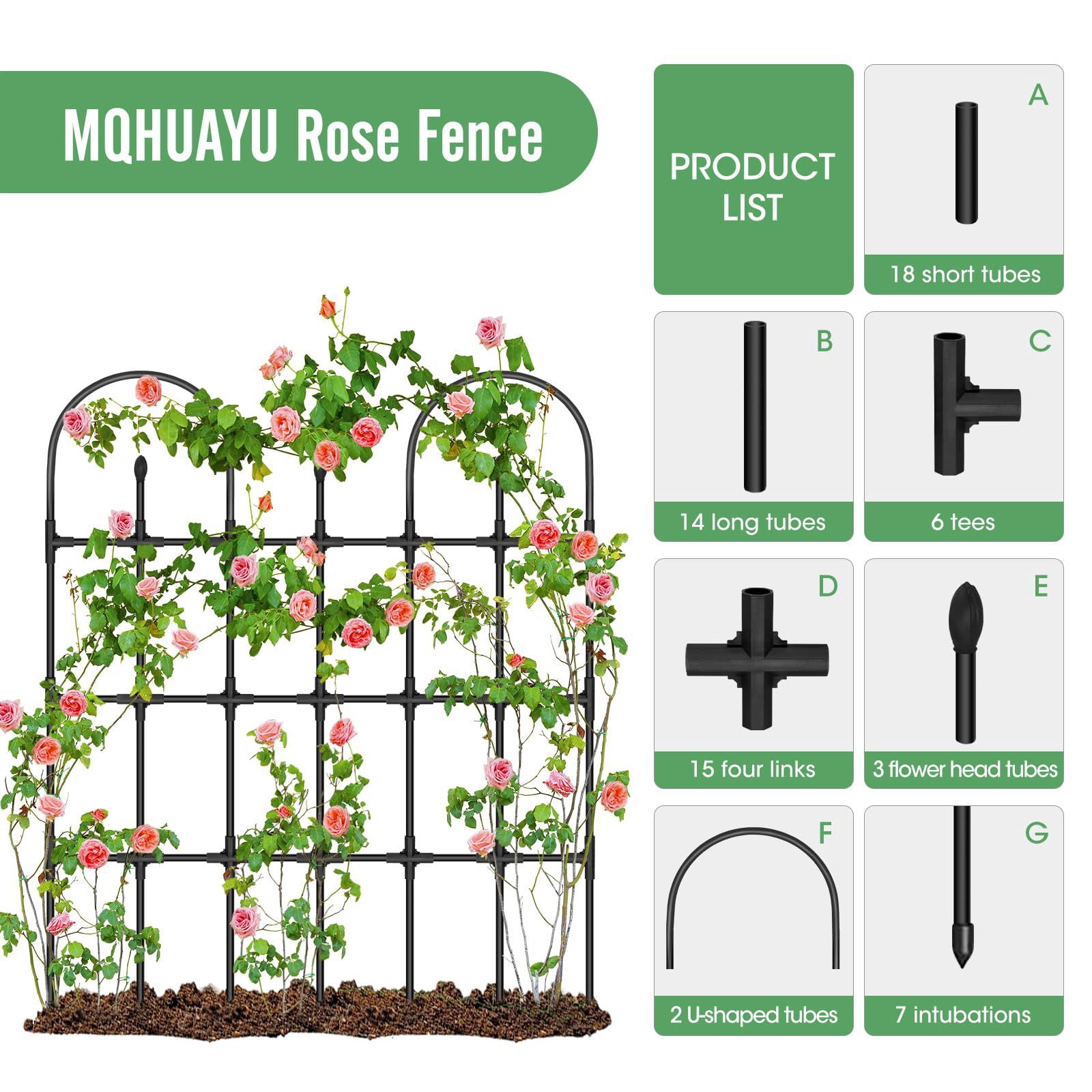 2026 New Upgraded Garden Trellis for Climbing Plants Outdoor, 47.2" H Rustproof Sturdy Garden Arch Trellis for Potted Climbing Cucumber Tomato Vegetable Rose Flower Plant Trellises
