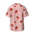 thumbnail image 4 of Goofa Strawberry Printed Men's Casual Short-sleeved Shirt,Lightweight Breathable Button-down,Summer Casual men's top,Versatile Fashion shirt-XX-Large, 4 of 7