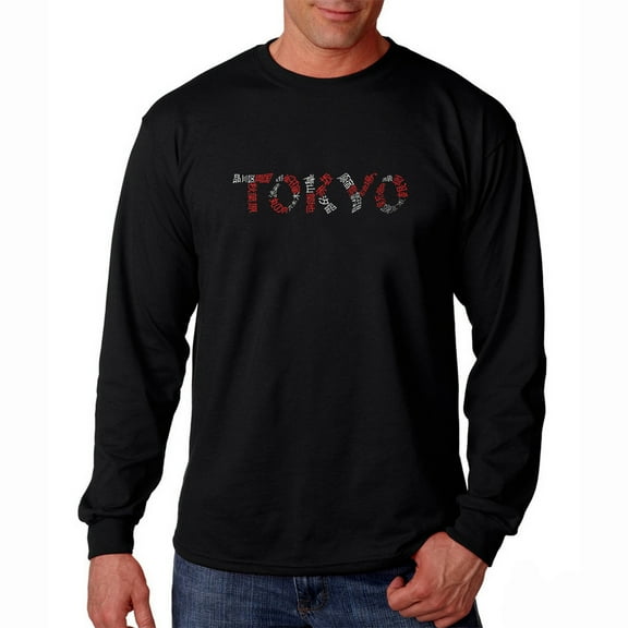 LA Pop Art Men's Word Art Long Sleeve T-shirt - THE NEIGHBORHOODS OF TOKYO