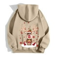 thumbnail image 6 of Ladies Christmas Printed Zipper Long Sleeve Hoodie with Drawstring and Pocket for Casual Wear, 6 of 8