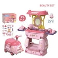 thumbnail image 1 of Pretend Make up Toy 25pcs/set Durable Mini Storage Trolley Cross Body Children‘s Toy Gifts, 1 of 10
