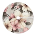 thumbnail image 3 of Vintage Style Beige Flowers Christmas Tree Skirt Stand Mat Waterproof Floor Protection Mat for Holiday Decoration, 3 of 6