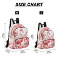 thumbnail image 3 of Flamingo Flowers Floral Leaves Travel Laptop Backpack Casual Daypack Lightweight Bookbag Compartment for Business, 3 of 7