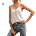 thumbnail image 1 of Chaleco de mujer Camiseta transpirable de color sólido Camiseta suelta de verano para niña, Blanco, S Vogacara AP001244-01, 1 of 7