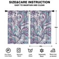 thumbnail image 2 of Blackout Kids Curtains,Purple and Teal Paisley and Floral Pattern Childrens Insulated Curtains Set Of 2,Bedroom Essentials,Toddler Room Decor 42x63in(106x160cm), 2 of 5